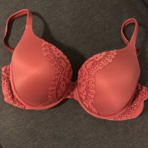 Victoria’s Secret Body By Victoria Perfect Shape Push Up Bra Rust Burgundy 36D